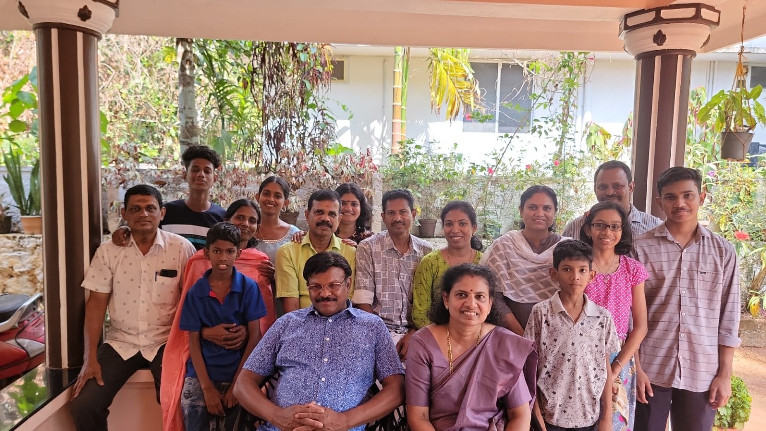 Anagha's extended family gathered together