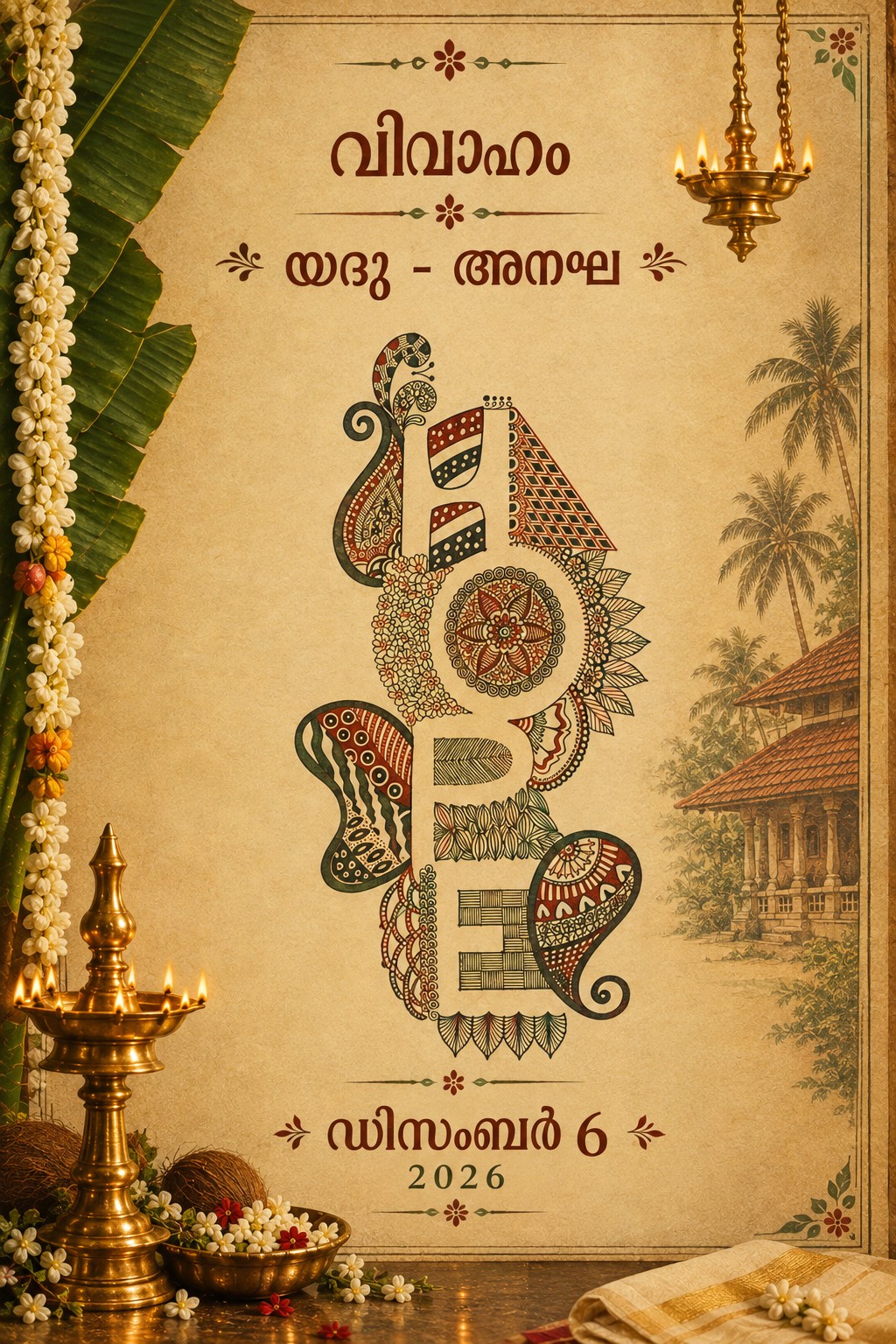 Wedding invitation artwork